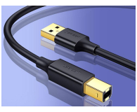 UGREEN US135 Kabel USB 2.0 A-B do drukarki pozłacany 1.5m czarny - 1489212 - zdjęcie 2